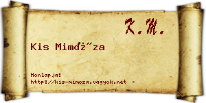 Kis Mimóza névjegykártya